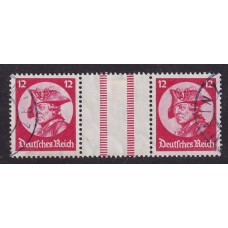 ALEMANIA 1933 ESTAMPILLAS SE-TENANT ZUSAMMENDRUCKE USADOS QUE ES MUCHO MAS ESCASO MI WZ10 RARO 120 EUROS